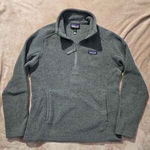 Patagonia Synchilla pullover fleece quarter-zip jacket  grey color size medium